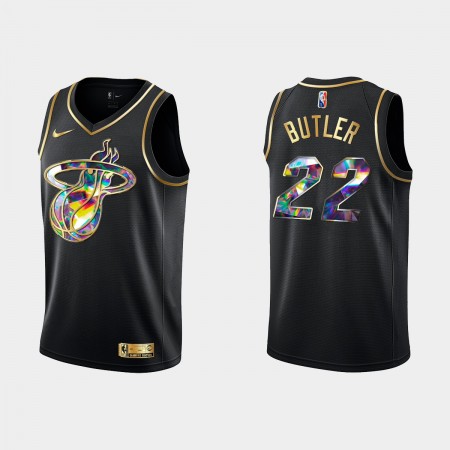 Maillot Basket Miami Heat Jimmy Butler 22 Nike 2021-22 Noir Golden Edition 75th Anniversary Diamond Swingman - Homme